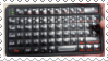 A stamp of a small phone keyboard